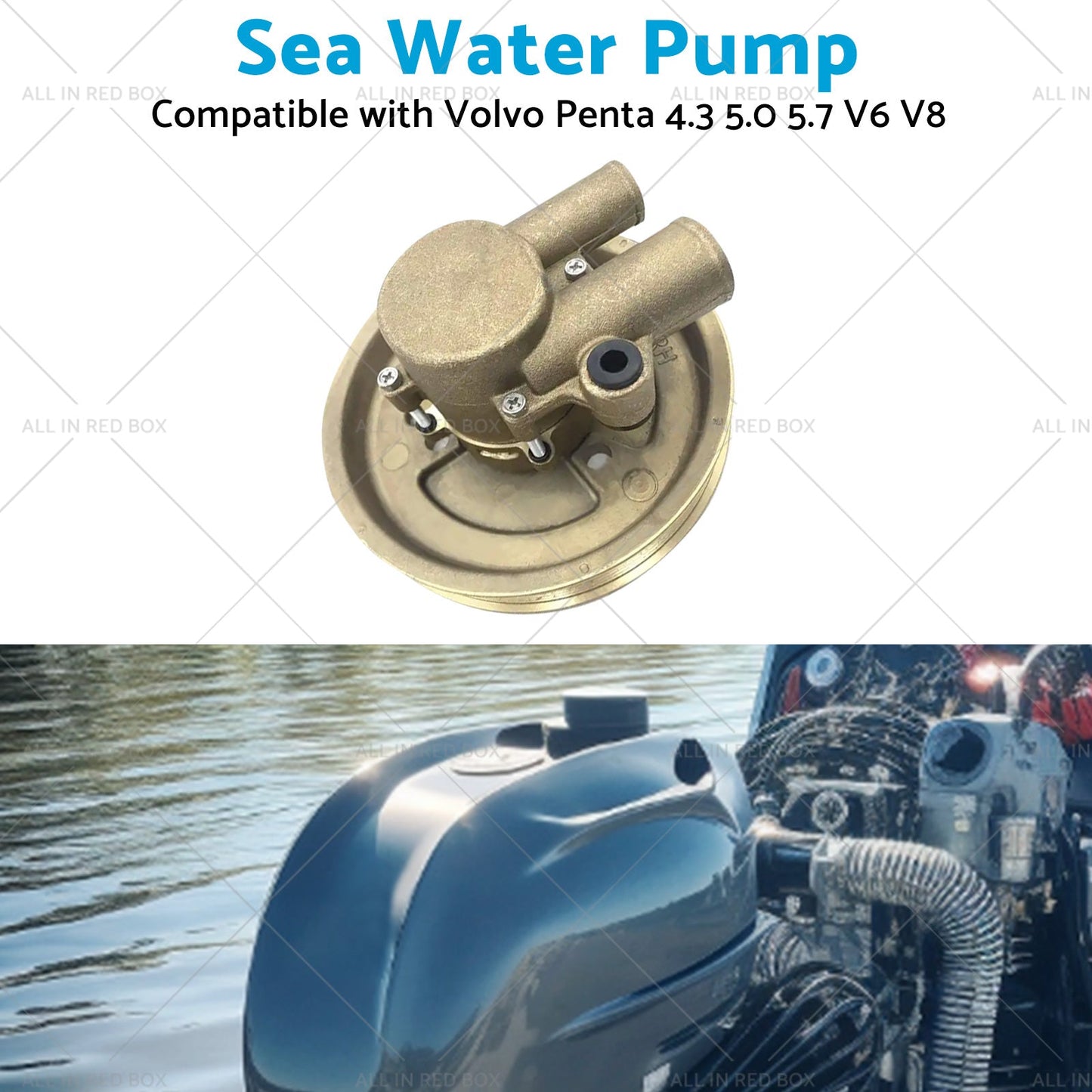 3812519 Raw Sea Impeller Water Pump For Volvo Penta 4. 3 5. 0 5. 7 V6 V8 21212799.