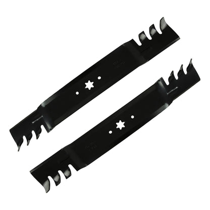 2x 42inch Blade Suitable for MTD  and  Cub Cadet ZTR RZT42 Gator Type Toothed Mulching.