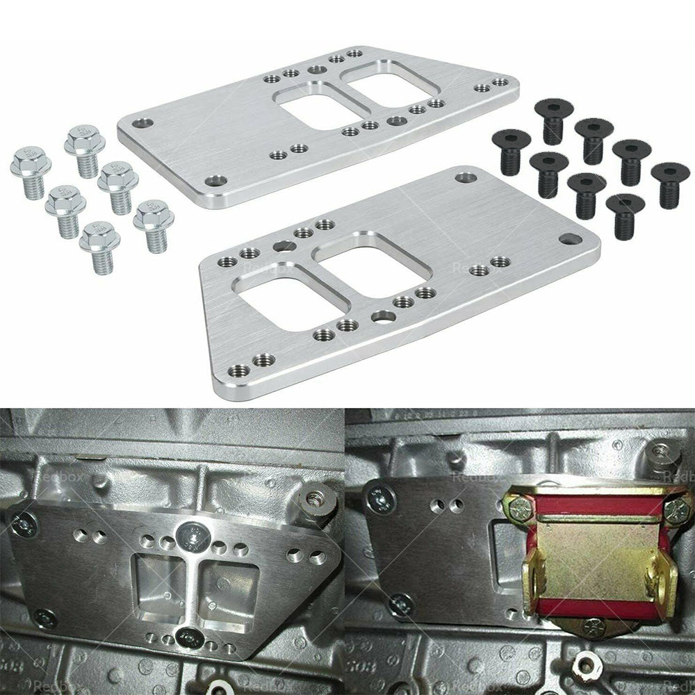 GM LS Engine Conversion Swap Bracket Motor Mount Adapter Plates for Chevy SBC.