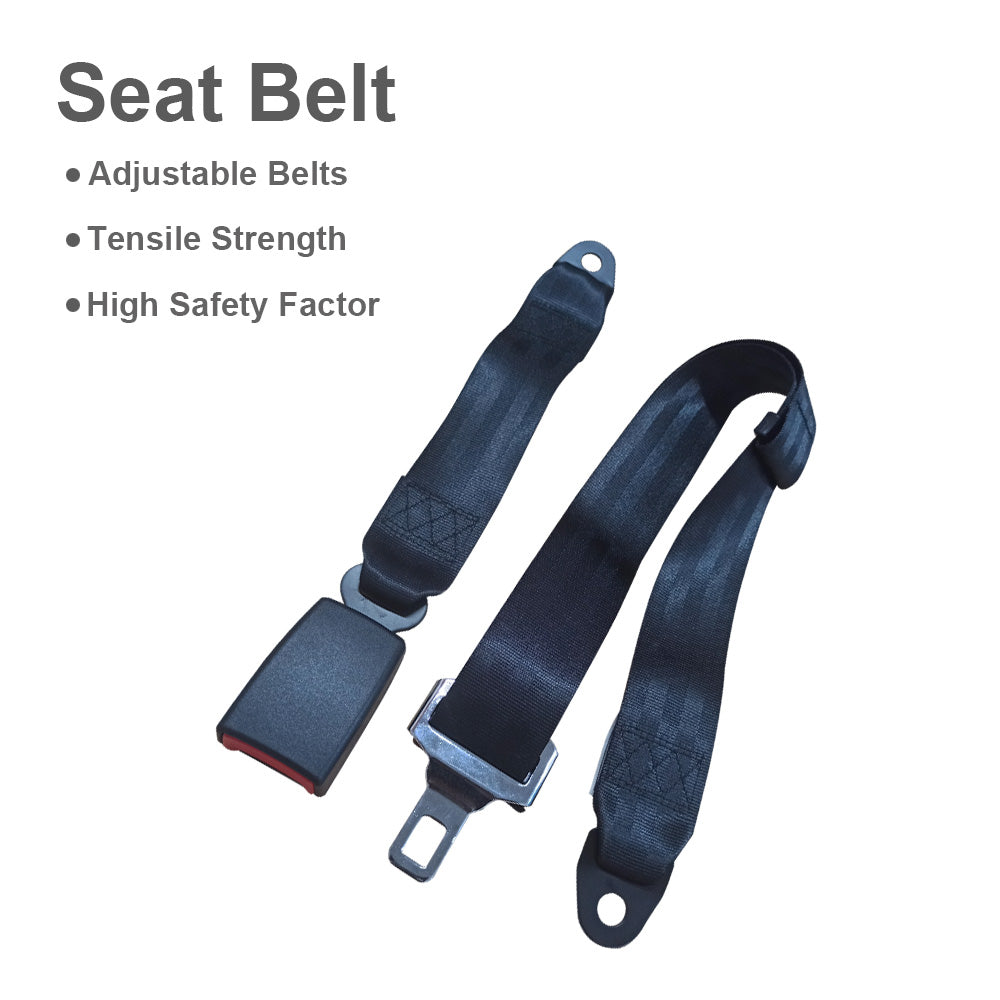 2x 2-Point Retractable Adjustable Lap Sash Seat Belt Strap Suitable for Car Truc