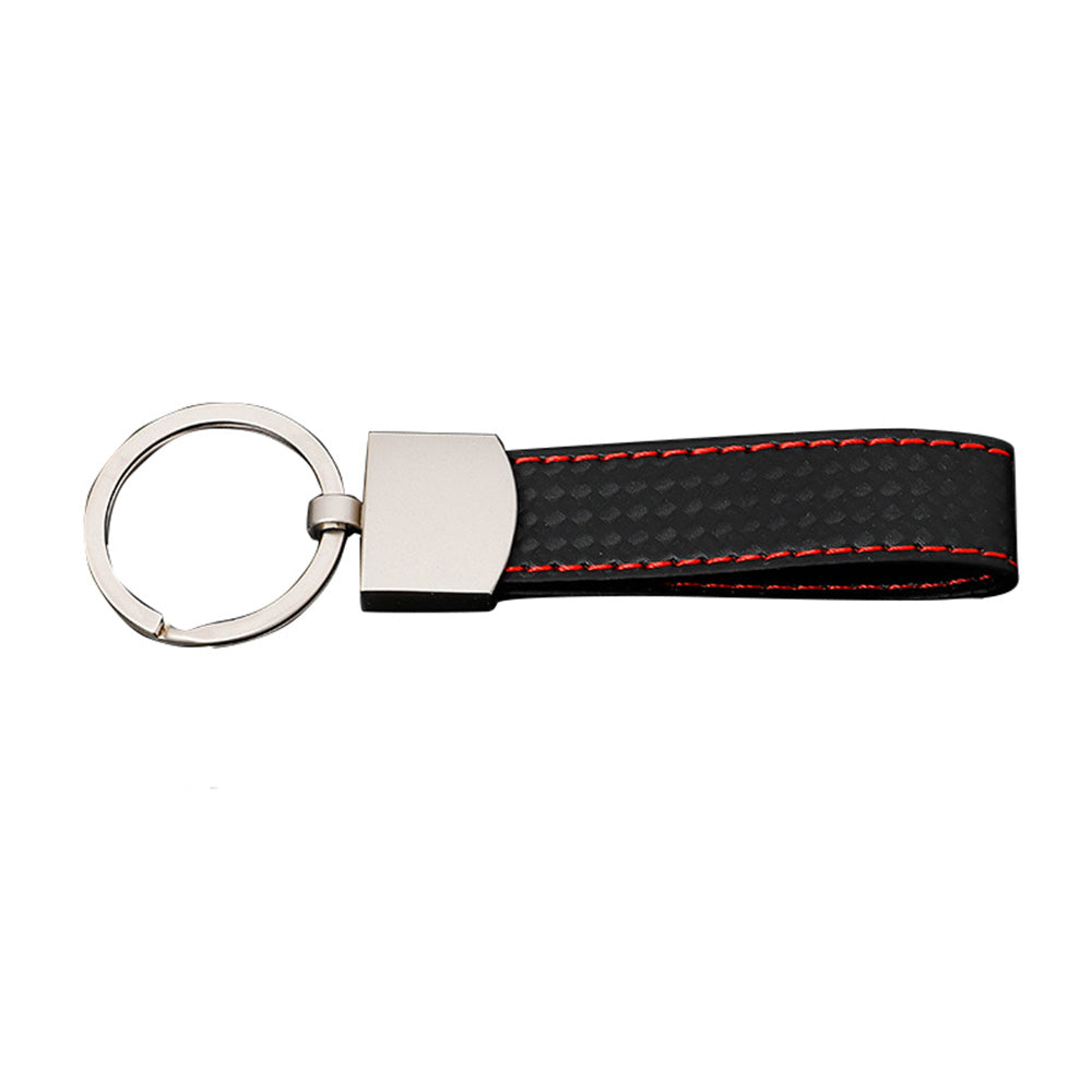 Black Key Ring Keychain With Metal & PU Leather Suitable for Universal Use