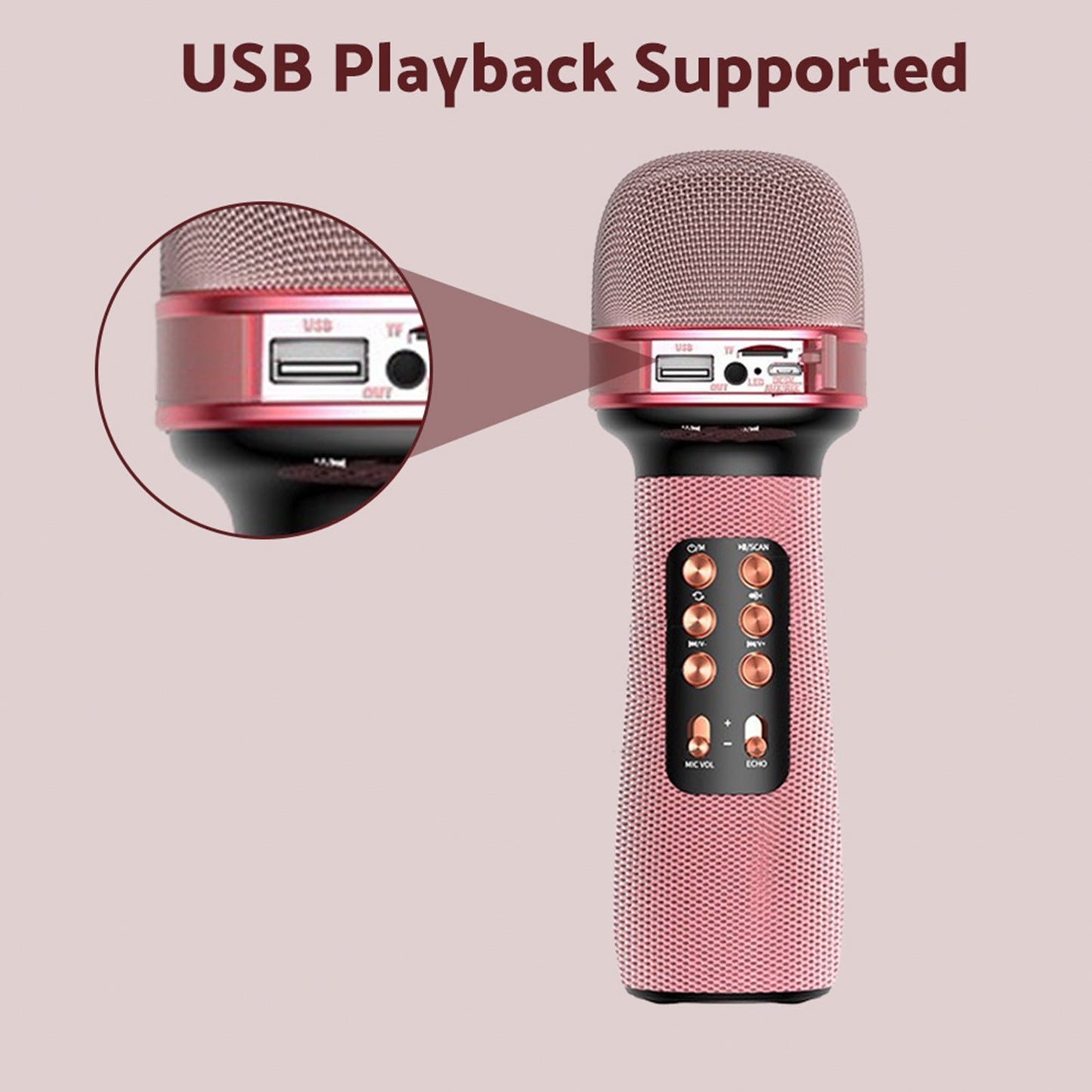 Wireless Bluetooth Portable Karaoke Microphone Speaker Suitable for Home Party S