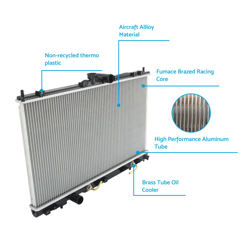 COOL RADIATOR RAD FIT MITSUBISHI LANCER CH CG CS 2. 0 2. 4L 02-07 AT MT.