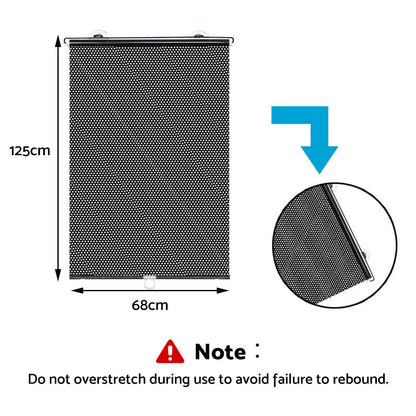 Retractable Front & Rear Windshield Sun Shade Window Visor Folding UV Block Suitable For Car