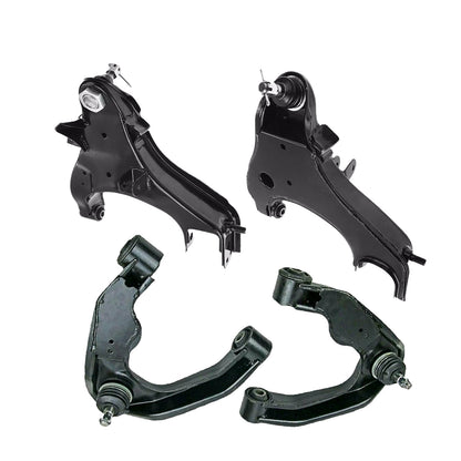 Front Upper & Lower Control Arms 2x Suitable For Nissan Navara D22 4WD 1997-2015