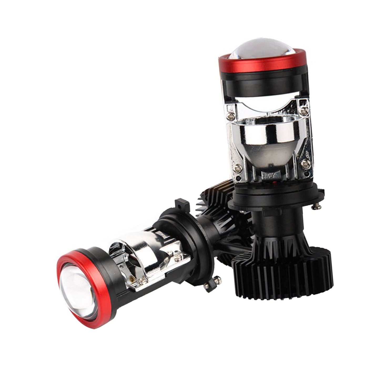 2x H4 Y7D Bi-LED Mini Lens Car Headlight Lamps 6000K Suitable for Universal Vehi