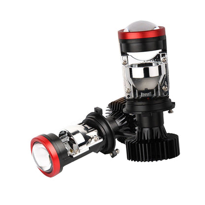 2x H4 Y7D Bi-LED Mini Lens Car Headlight Lamps 6000K Suitable for Universal Vehi