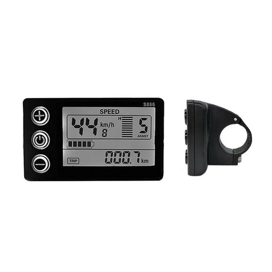 LCD Display Electric-Bike S866 24V/36V/48V Waterproof Plug For Ebike Scooter.