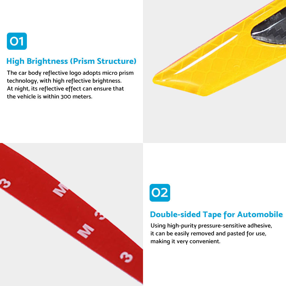 Reflective Carbon Fiber Car Door Edge Guard Bump Protector Sticker Universal