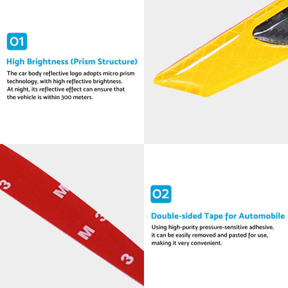 Reflective Carbon Fiber Car Door Edge Guard Bump Protector Sticker Universal