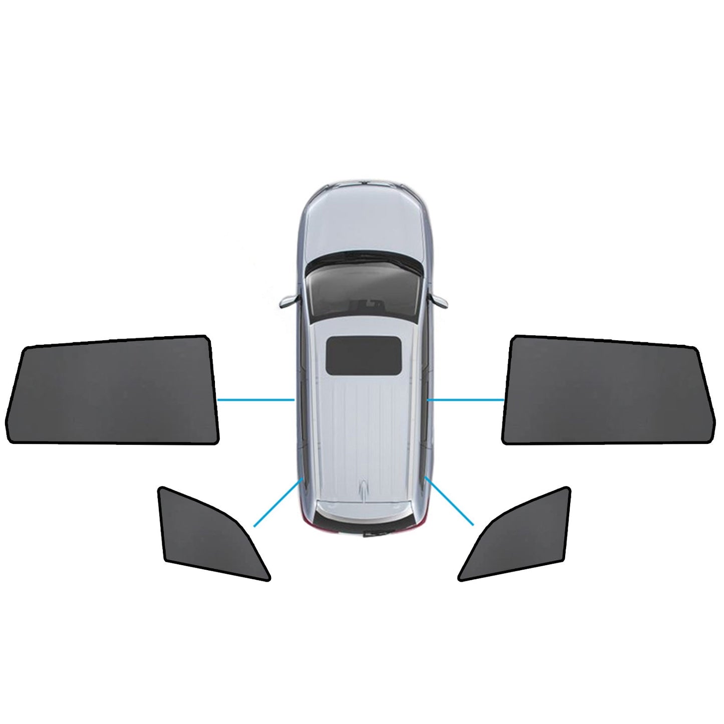 Magnetic Mesh Sun Shades Suitable for Audi Q7 4LB