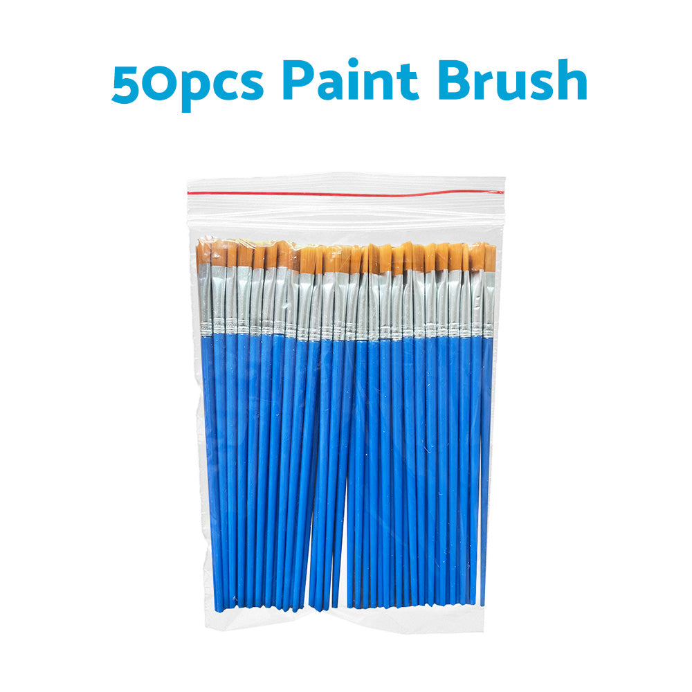 Flat Paint Brushes Set 50-200x Suitable for Detail Painting Craft Art