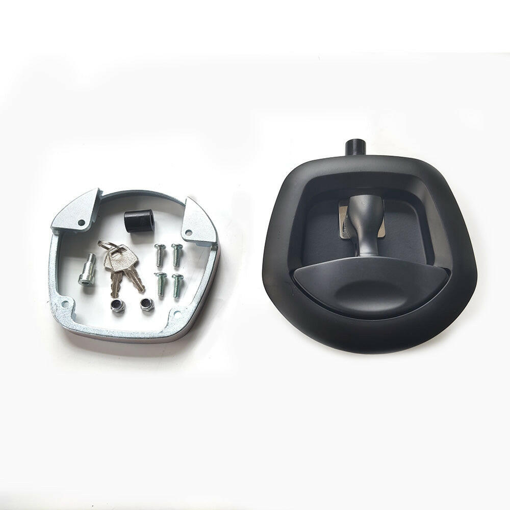 1x Black Recessed Folding T Lock / Handle Suitable For Trailer Toolbox Drop T Whale Tail.