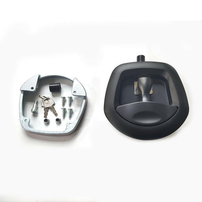 1x Black Recessed Folding T Lock / Handle Suitable For Trailer Toolbox Drop T Whale Tail.