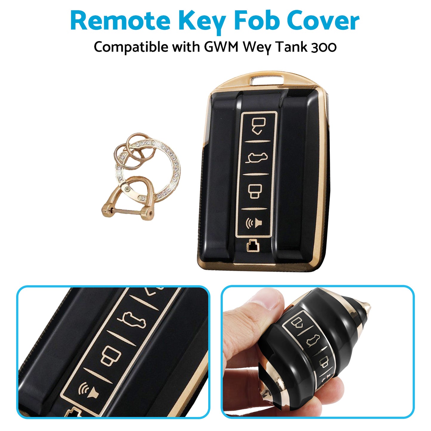Soft TPU Car Remote Key Fob Cover Case Suitable For Great Wall GWM Wey Tank 300