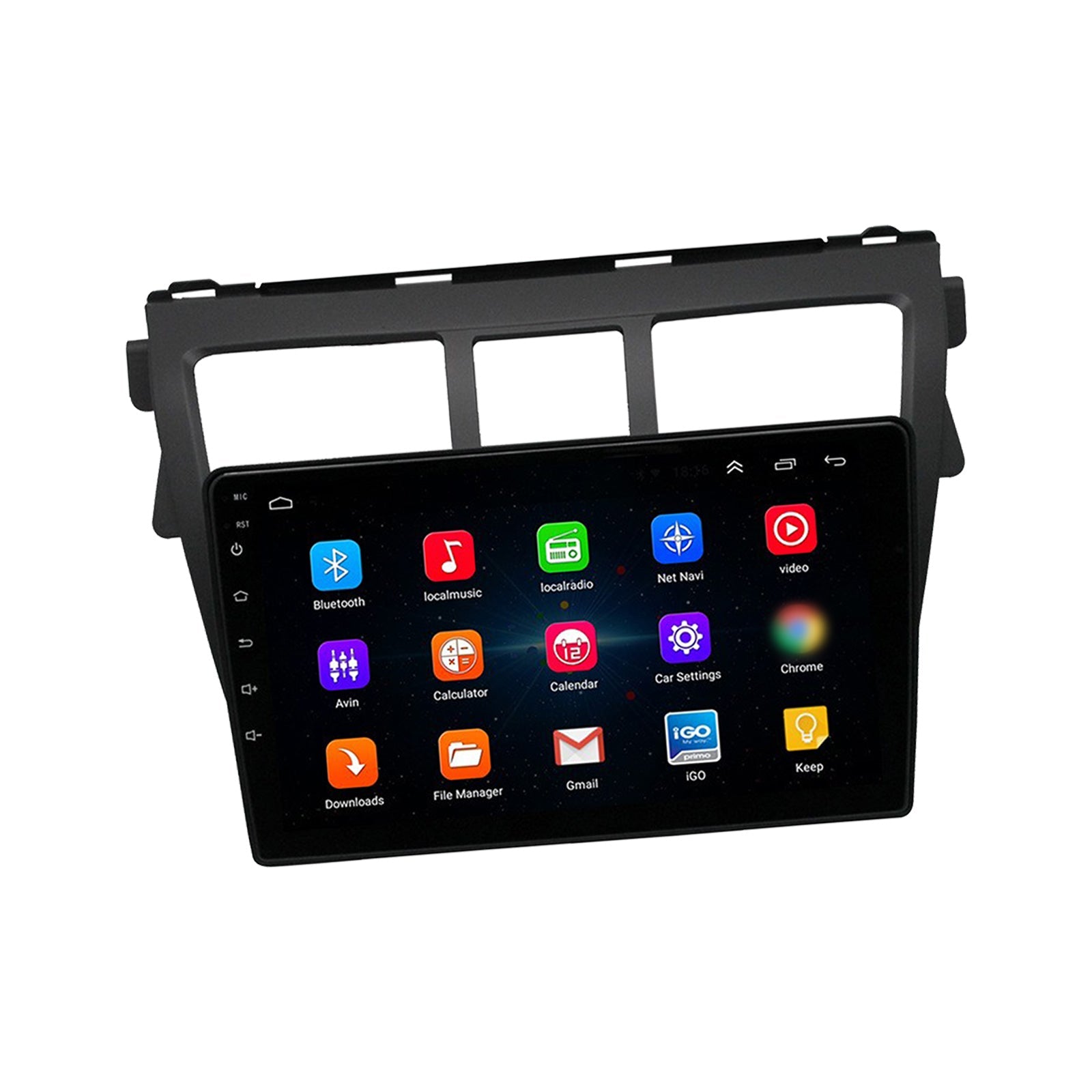 Android 13 Car Radio Wifi Stereo CarPlay Suitable for Toyota VIOS Yaris 07-12.