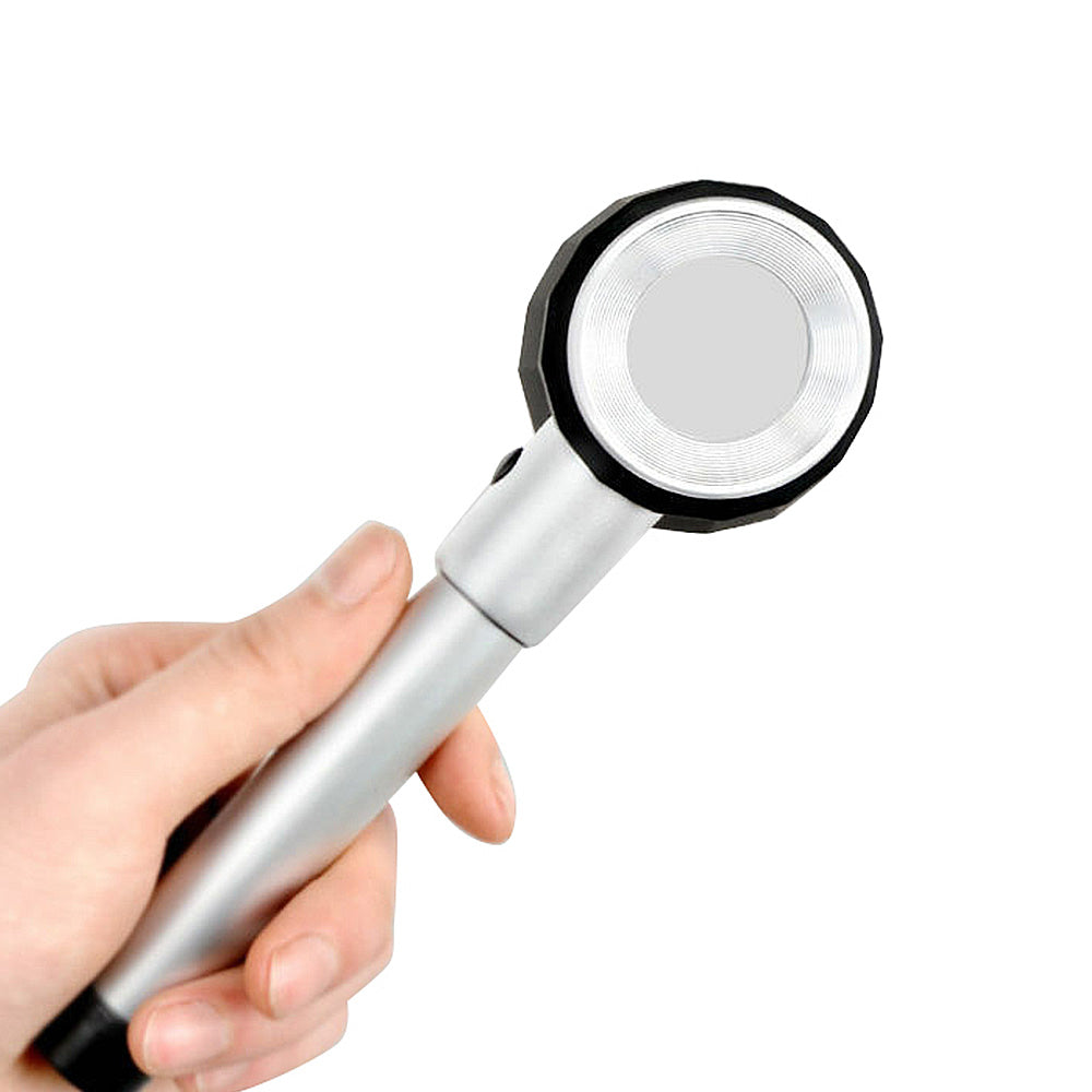 Hand Held 45x Magnifying Glass Jewellery Magnifier Loupe with Scale 3 Led Lights.