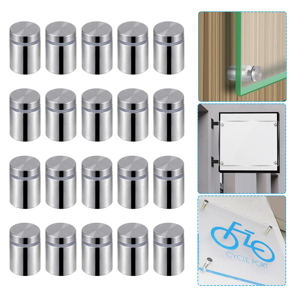 20x Stainless Steel Standoff Bolts Suitable For Sign and Advertisement Mounting.