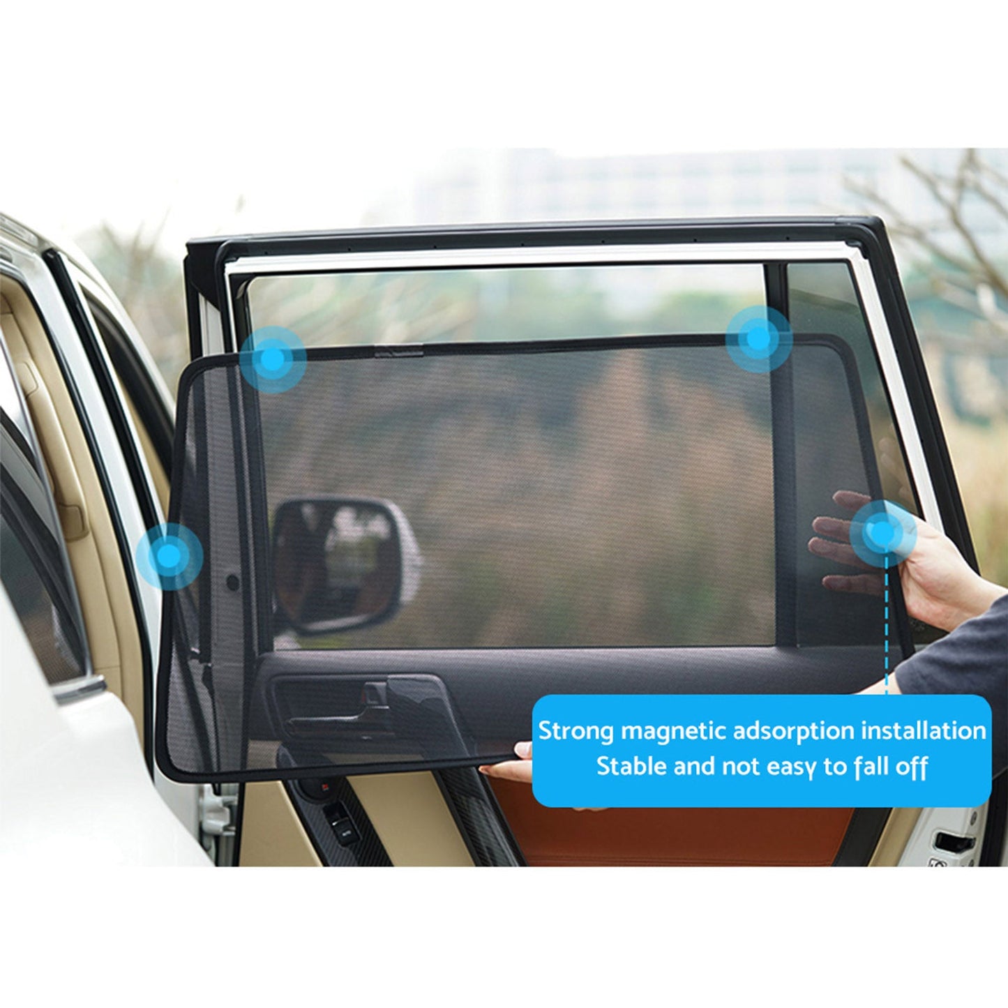Car Window Magnetic Sun Shade Suitable For Nissan Patrol Y62 Series 2012-2024