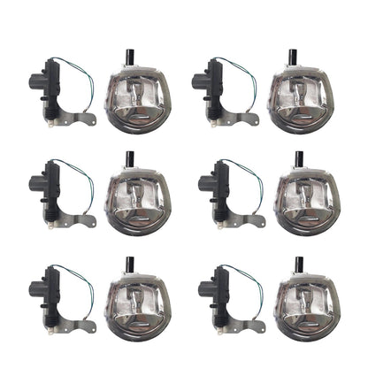 6x Chrome Power Operated Recessed Folding Whale Tail T-Lock Handle Set Suitable For Toolbox