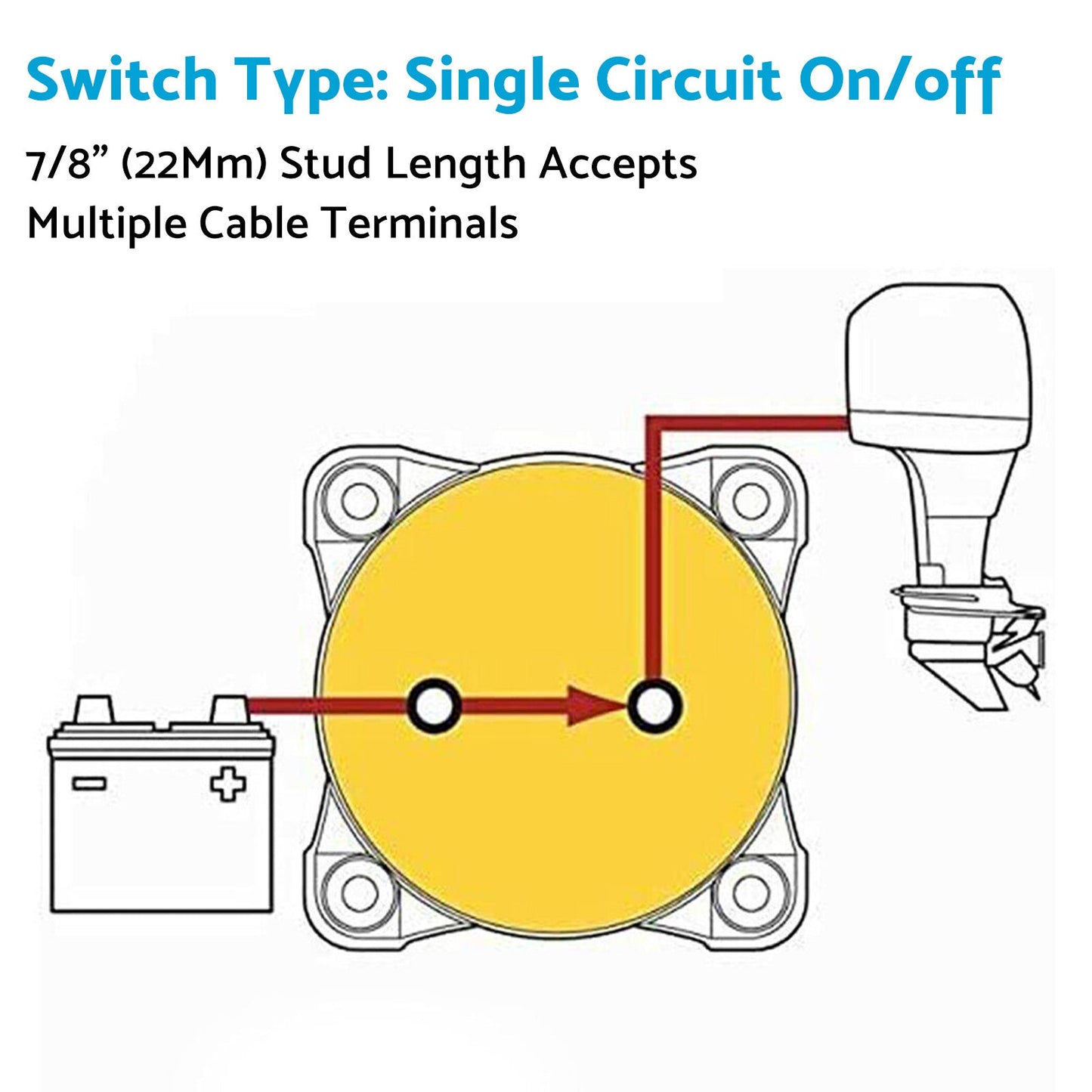Boat Battery Circuit Master Switch Suitable for Blue Sea 6006 M-Series