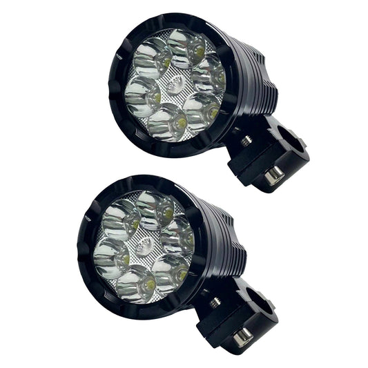 2x LED Headlight Motorcycle Waterproof Driving & Fog Spotlight Lamp.