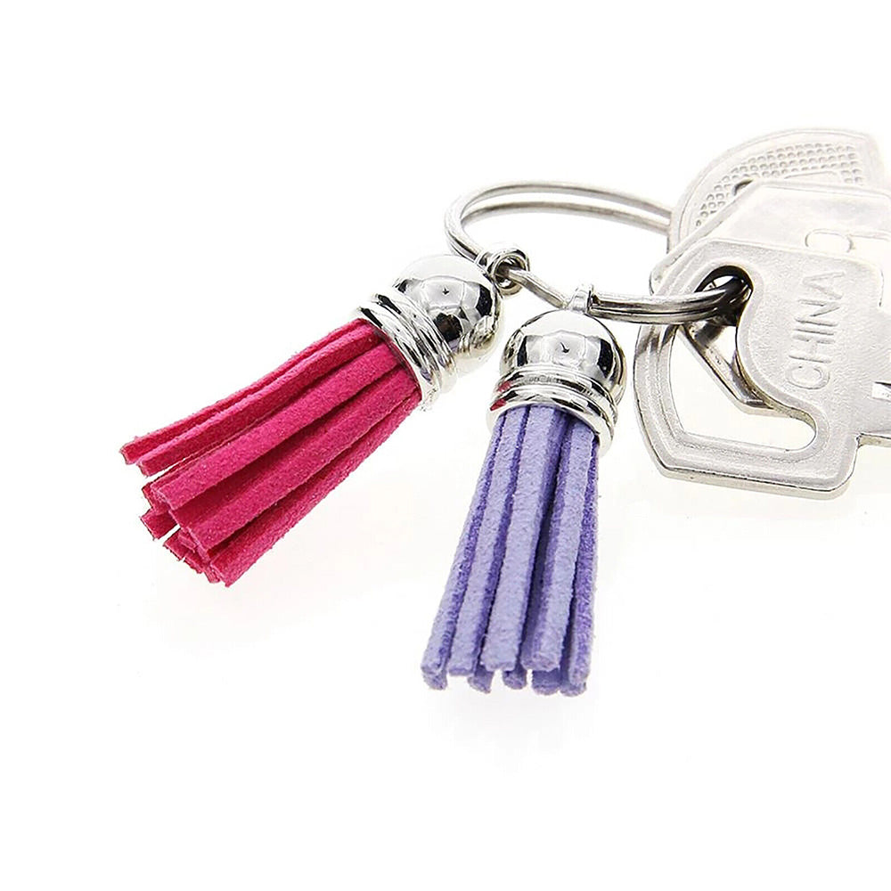 100PCS Key Chain Ring Tassels Pendants Bulk Leather Tassel Crafts Jewelry Making.