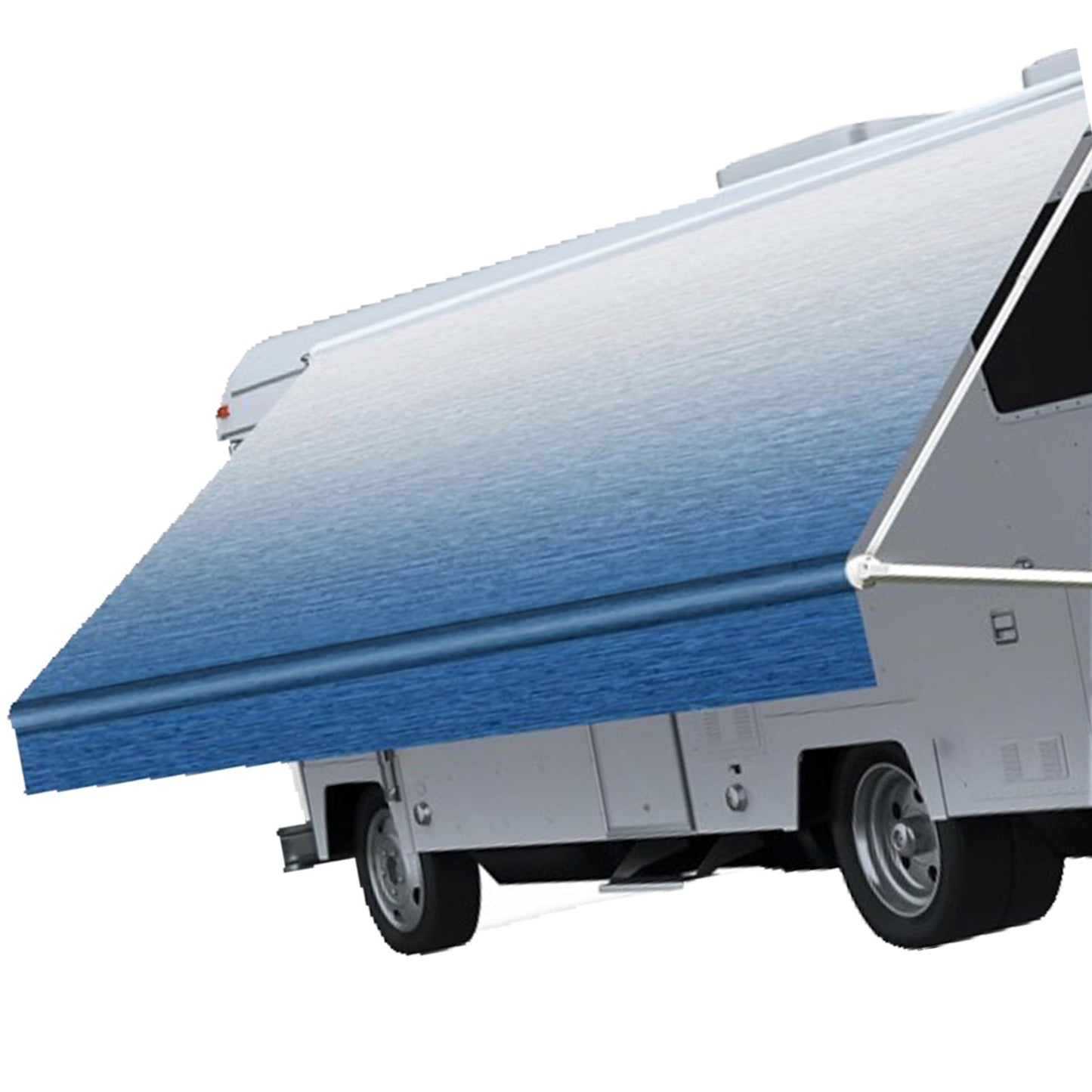 PVC Vinyl Awning Fabric Blue Fade 13-16FT Suitable For RV Caravan Trailer Camper