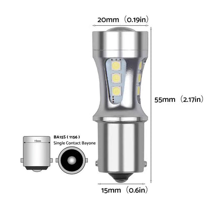 2x LED Reverse Tail Light Bulbs Globe Suitable For Toyota Landcruiser 80 Series.