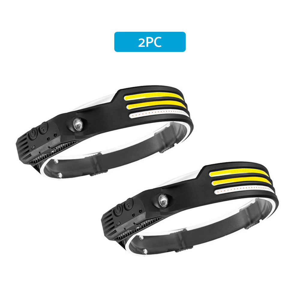 230 Angle LED Headlamp Rechargeable Super Bright Head Torch Headlight Suitable For Outdoor Use.