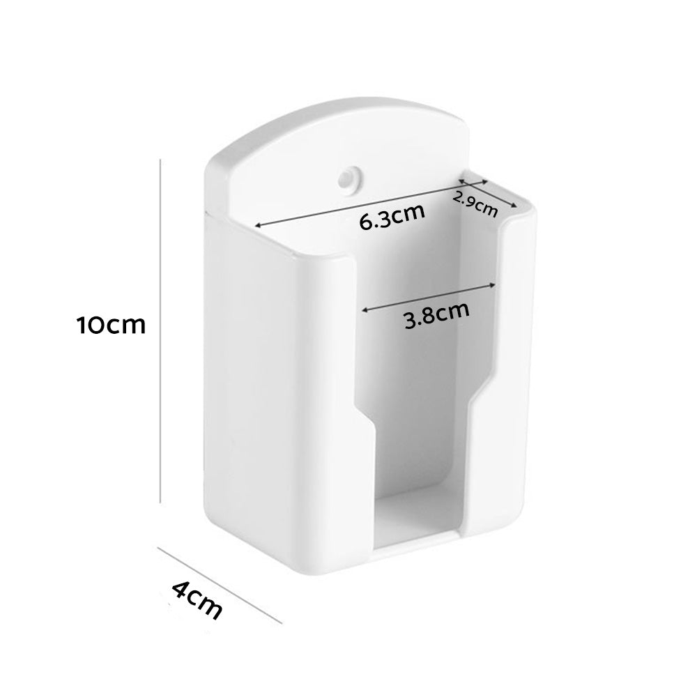 Air Conditioner Remote Control Holder Wall-Mounted Suitable for Universal White