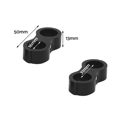 10x AN8 8AN Nylon Braided Stainless Steel Fuel Oil Line Hose Separator Clamp