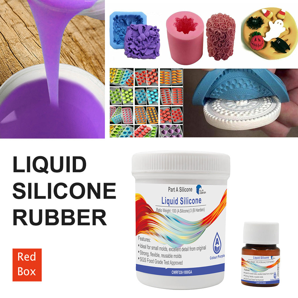 SH25 Liquid Silicone Rubber Mould Making Kit 100:3 Mix - 1Kg 5Kg 10Kg Purple.