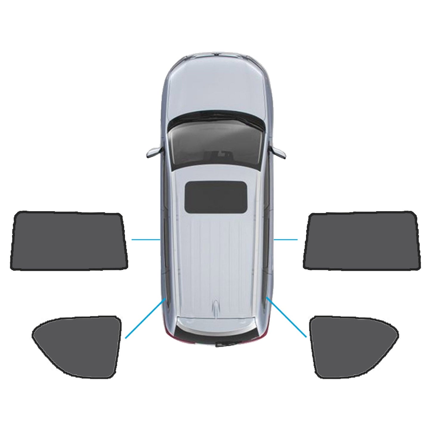 Car Window Magnetic Sun Shade Suitable For Nissan Patrol Y62 Series 2012-2024