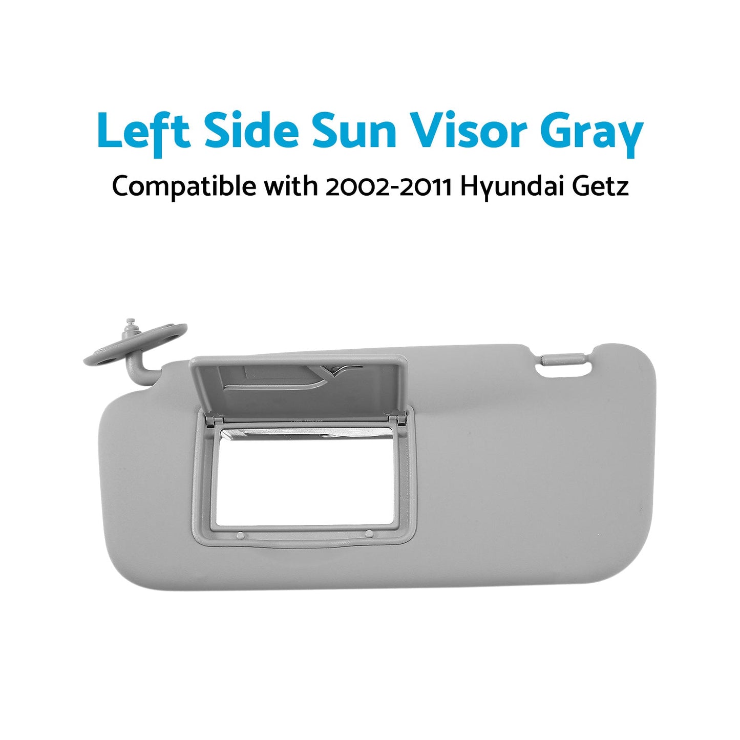 Front Left Side Sun Visor Sunvisor Sunshade For Hyundai Getz Click 02-11 Gray