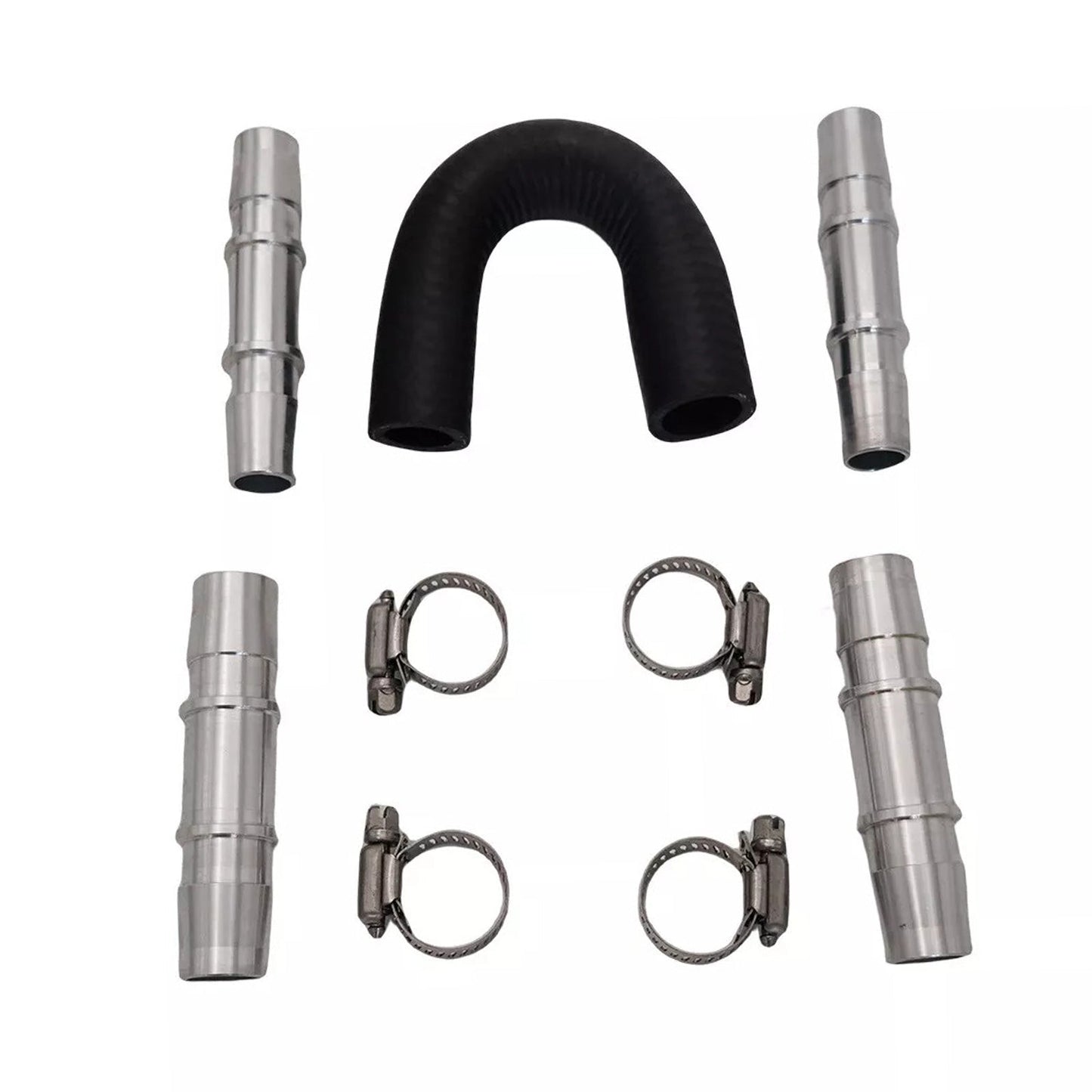 Car Engine Heater Core Bypass Kit 5 or 8in 3 or 4in Hose Fitting Aluminum For Most.
