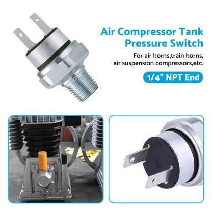 1 4inch NPT End Air Compressor Pressure Tank Control Switch Off Valve 90-120PSI.