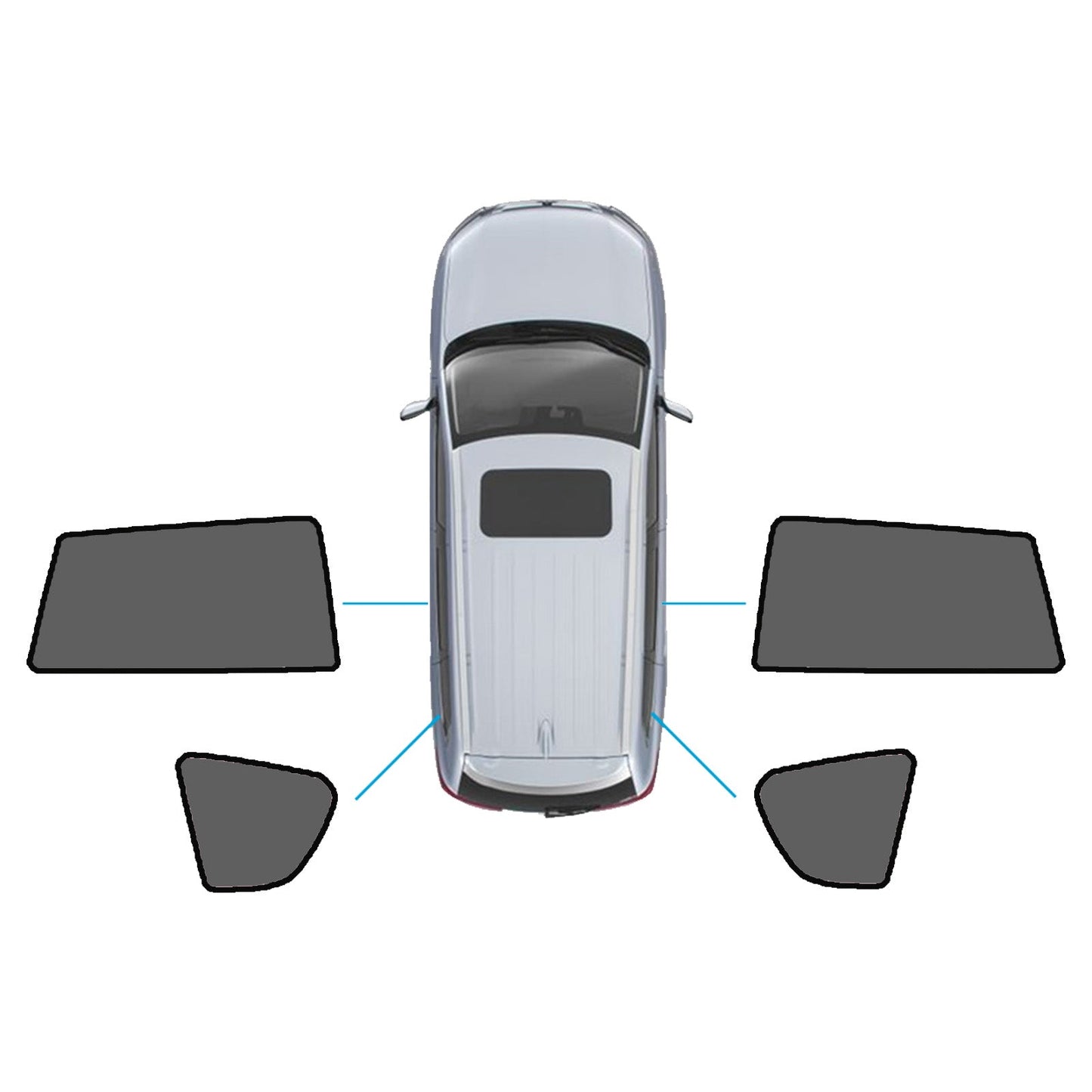 Window Shade Black Suitable For Toyota RAV4 2005-2012 UV Protection Window.