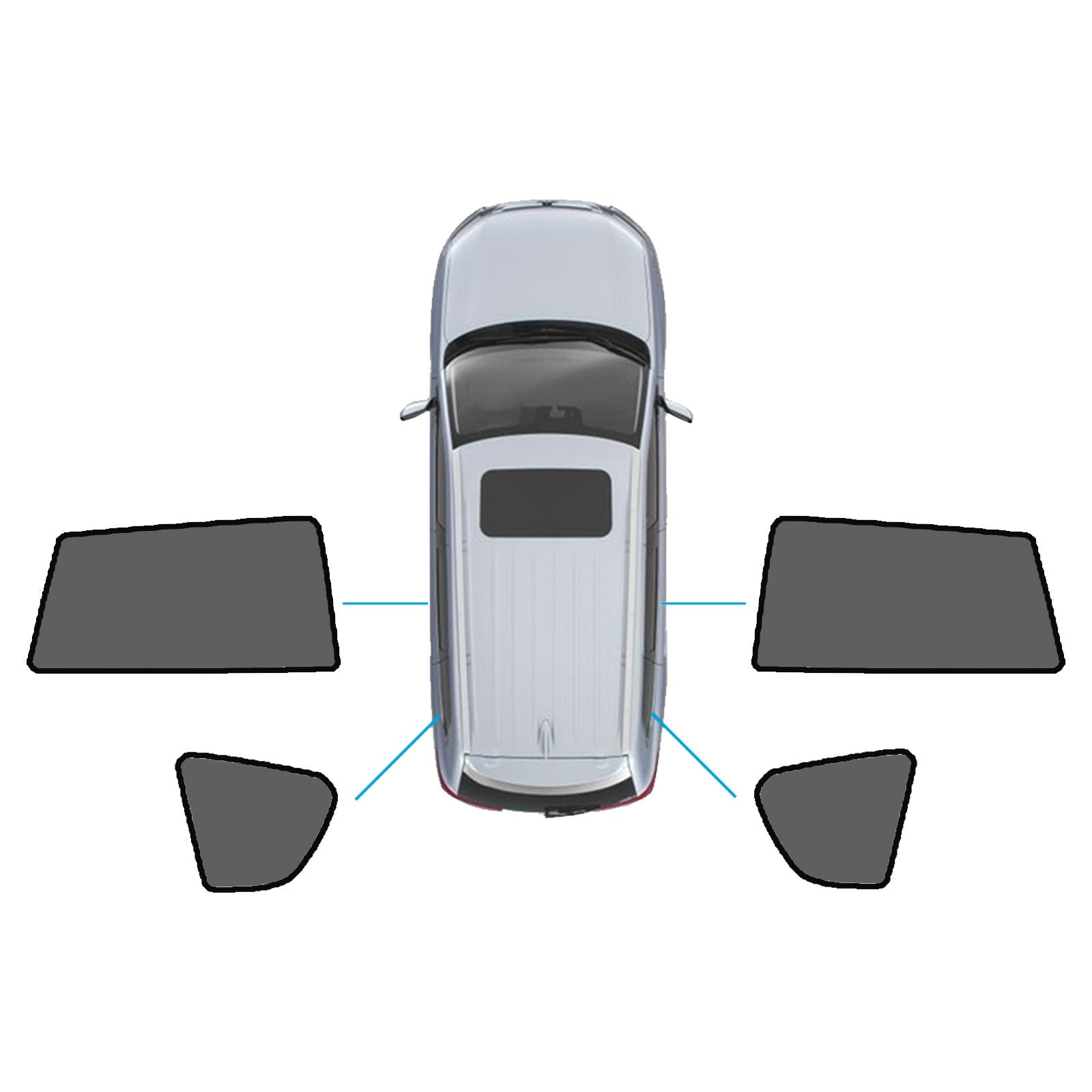 Window Shade Black Suitable For Toyota RAV4 2005-2012 UV Protection Window.