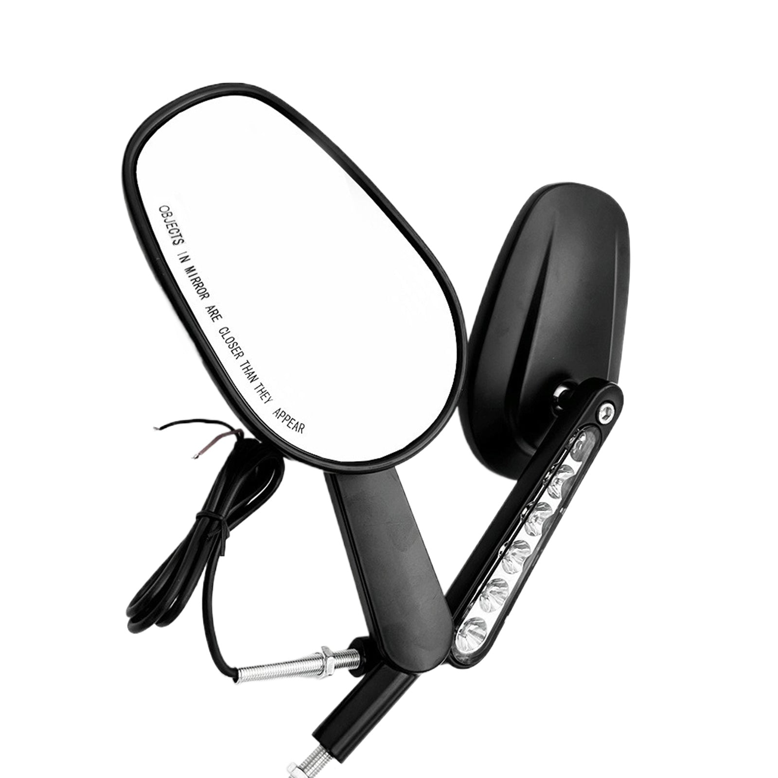 2x Rear View Mirrors LED Turn Signals Muscle Suitablefor Harley Davidson V-Rod.