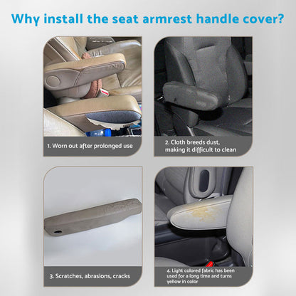 2x Leather Seat Armrest Handle Cover Suitable For Range Rover Sport 2005-2013
