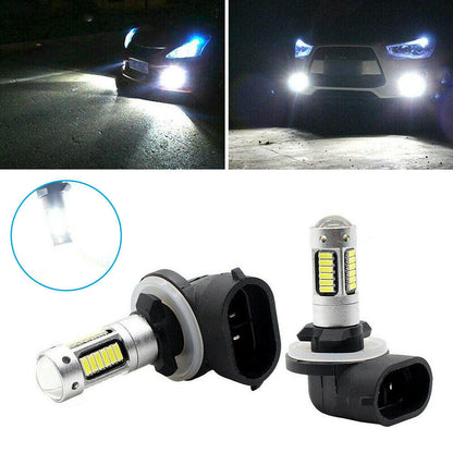 2x 881 H27 30W 6000K White LED Car SUV Fog Light Bulb DRL Lamp Extremely Bright.