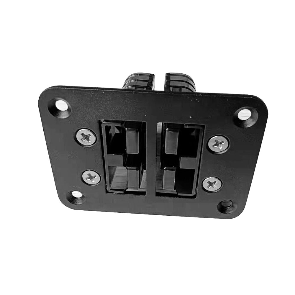Dual Twin Aluminum Flush Mount Plate Panel Suitable For Anderson Style Plug 50A.
