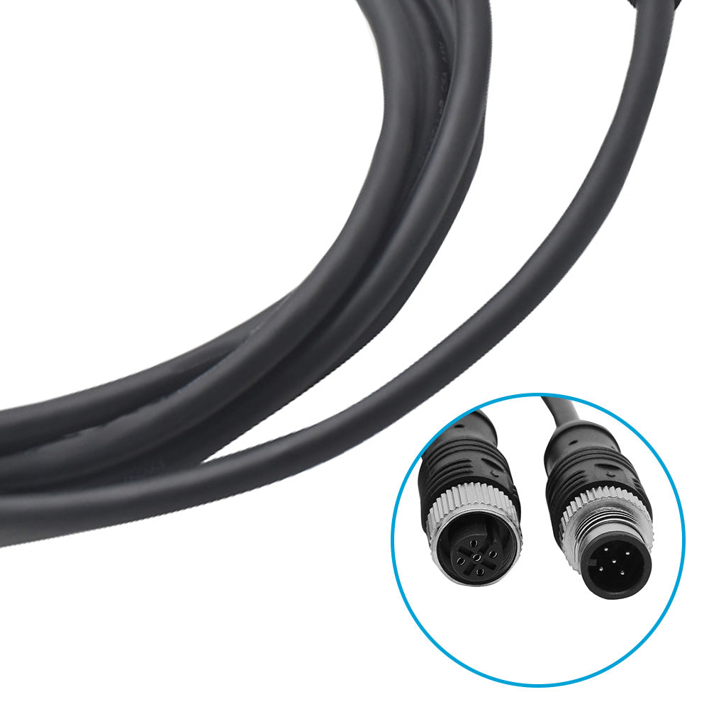5-Core Black 2m NMEA2000 Cable with Female Straight Head to Male Straight Head NMEA2000 Drop Cable.