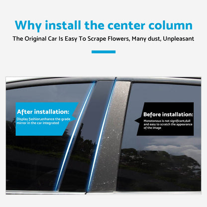 6x Black Window Trim Covers Suitable For Honda CR-V 2.4L 2007-2011