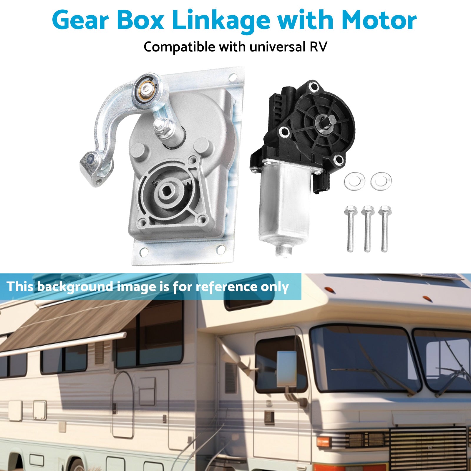 RV Gear Box Linkage with Motor Suitable For Kwikee Electric Steps Replace 366043.