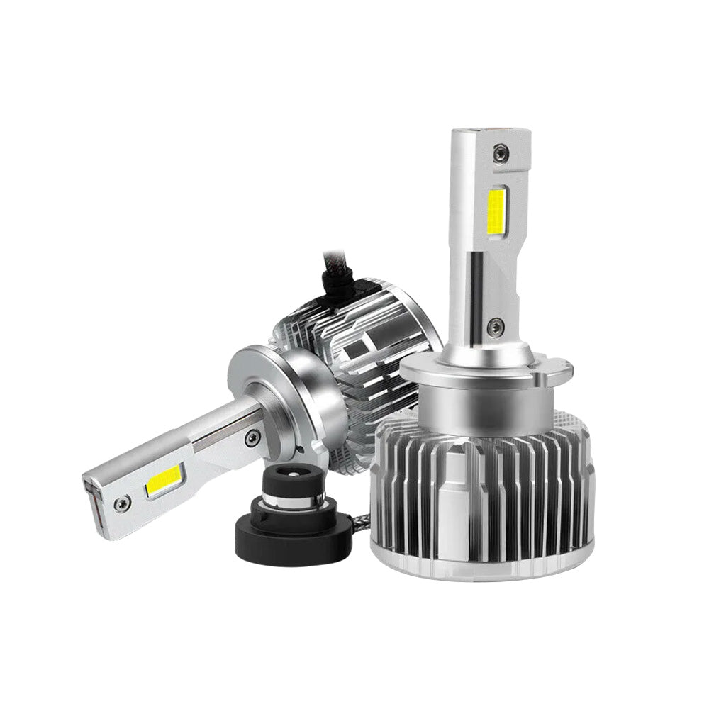Pair of D2S LED Headlight Bulbs HID Conversion Kit 6000K White Plug  and  Play 90W.