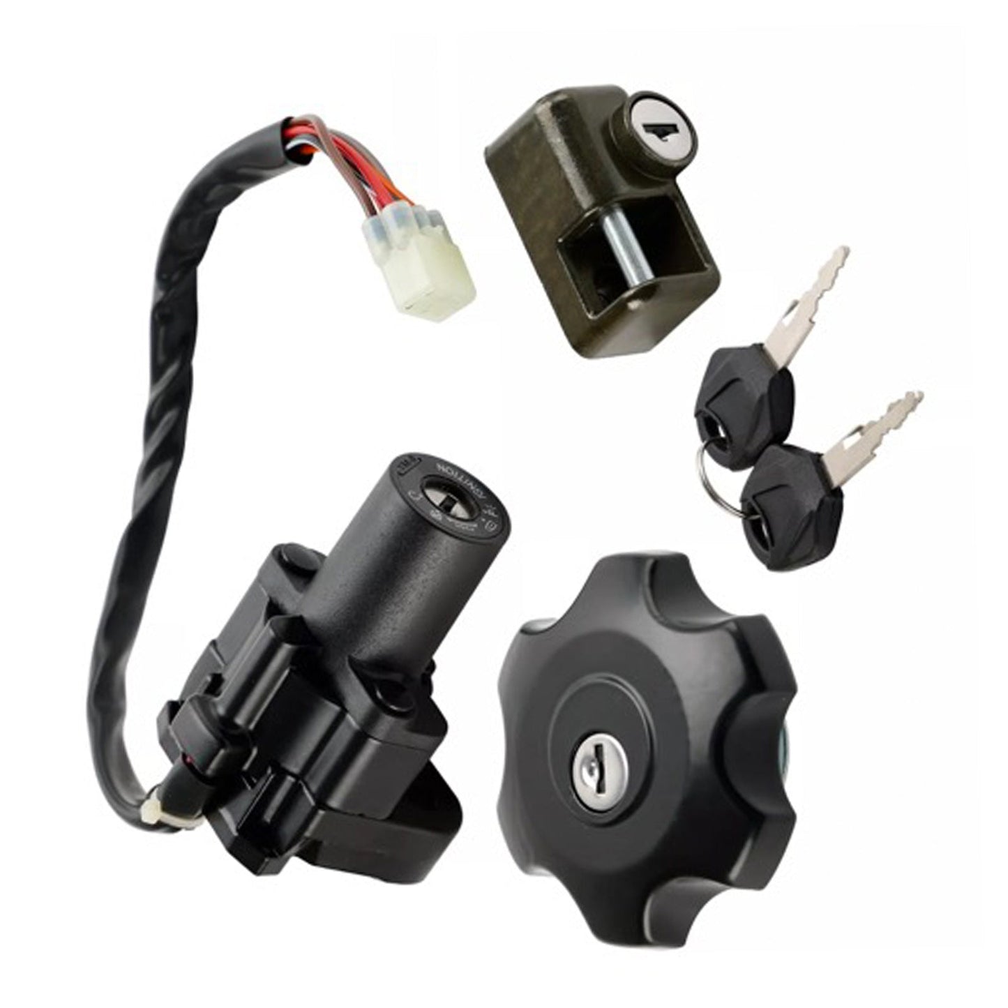 Ignition & Fuel Cap Seat Lock Set Suitable for Suzuki DR 650