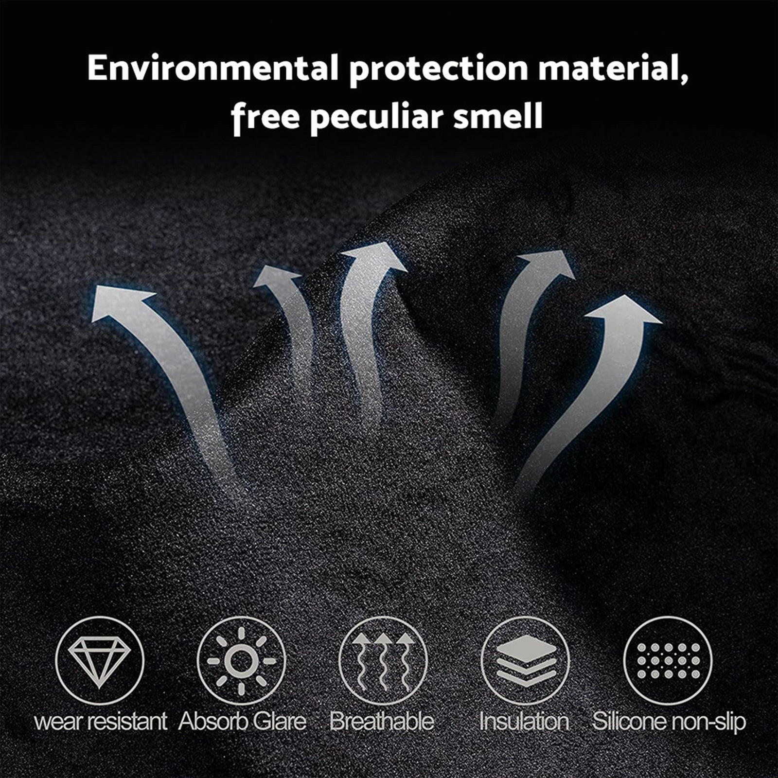 Non Slip Dash Mat Suitable For Ford Ranger PX2 PX3 MK3 XLT XL XLS 2015-2021 Black.