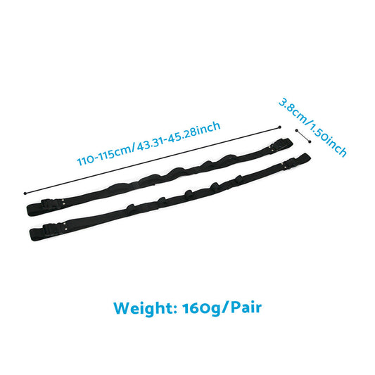 2pcs Car Fishing Rod Holder Mounted Storage Rack Vehicle Belt Strap Carrier.